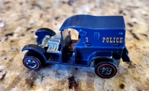 Paddy Wagon Police #3 - 1969 Hot Wheels Redline Black Hong Kong Die-cast  - Picture 1 of 5