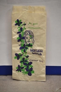 VINTAGE DATÉ 1954 SERVIETTE HYGIÉNIQUE SAC D'ÉLIMINATION PAPIER RARE - Photo 1/2