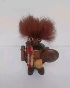 Vintage Scottish warrior with kilt Teak Wood Toy Figure MCM Danish - Picture 1 of 7