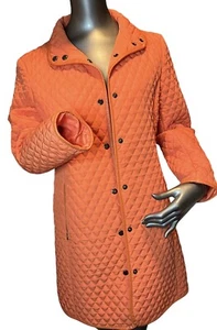 Y.B.C. Orange Jacket Vintage Size M 100% Polyester Estate Long sleeve Puffy - Picture 1 of 24