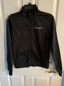 Boys Youth Size XL Champion Long Sleeve Track Jacket Gently Used Black - Picture 1 of 4