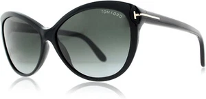 Authentic TOM FORD Thelma TF325 01P Shiny Black w/Gray Lens Sunglasses - Picture 1 of 7