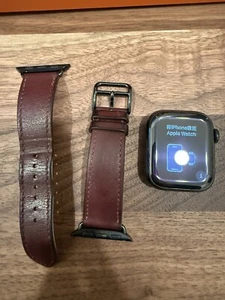 Apple Watch Hermes Series 9 41mm Space Black Stainless Steel - Picture 1 of 13