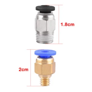 10pcs PC4-M10 + PC4-M6 Straight Pneumatic Fitting Push Connector for 3D Printer - Afbeelding 1 van 10