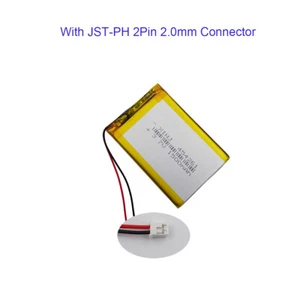 3.7V 1500mAh 5.55Wh Li-polymer Rechargeable Li Battery 454261 JST-PH 2.0mm 2Pin - Picture 1 of 5