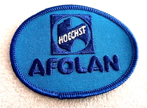 VTG Hoechst AFOLAN Blue Dye Stain Division Cloth Jacket Patch New NOS 1980s - Picture 1 of 3