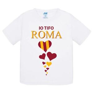 T-Shirt bambino Io tifo Roma idea regalo tshirt maglietta 