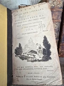 Old Book in English from 1793 - ESSAYS MORAL AND LITERARY - Picture 1 of 8