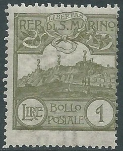 1903 SAN MARINO VEDUTA 1 LIRA MNH ** - X5 - Picture 1 of 1