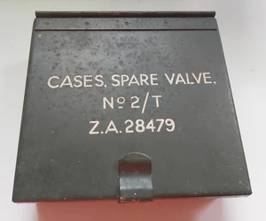 WW2 BRITISH ARMY MILITARY RADIO WIRELESS SET 38 WS38 CASES SPARE VALVE NO2T - Picture 1 of 4
