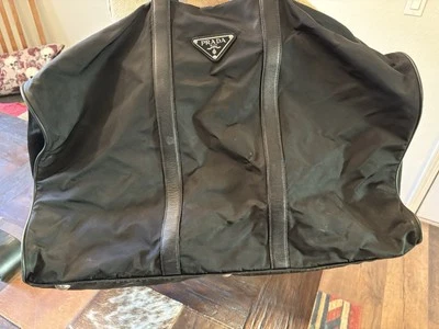 Bolso de Viaje Vintage PRADA BORSA VIAGGIO TESSUTO + SAFFI Nero Nylon V28 06400200 Foto 1 de 4