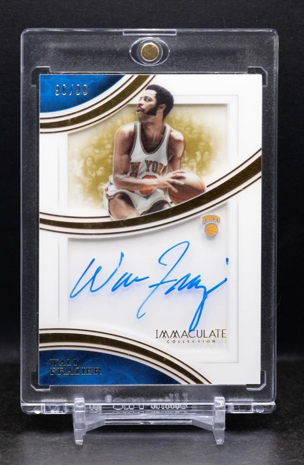 2015-16 Immaculate - WALT FRAZIER - Shadowbox Autograph - KNICKS #d/99 - Image 1 of 1