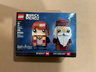 LEGO BRICKHEADZ: Ron Weasley & Albus Dumbledore (41621) Retired NEW NIB *DAMAGED - Image 1 of 4