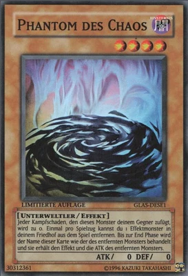 YuGiOh Phantom des Chaos GLAS-DESE1 Super Rare Played unl. - Bild 1 von 2