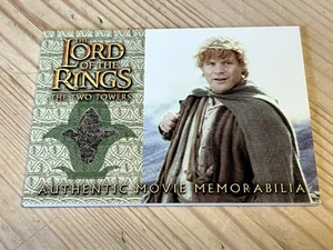 Topps- LOTR The two towers costume card- Sam’s Travel Jacket memorabilia card - Picture 1 of 7