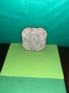 Temptations Cranberry Red Floral Lace Salad Plate EUC  - Picture 1 of 3
