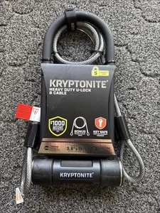 Kryptonite Heavy Duty (Security Level 5) U-Lock With Bonus Double-Looped Cable - Picture 1 of 2