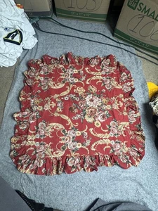 Ralph Lauren Home Floral Rose Rüschen Euro Kissenbezug Baumwolle Hergestellt in den USA - Bild 1 von 8