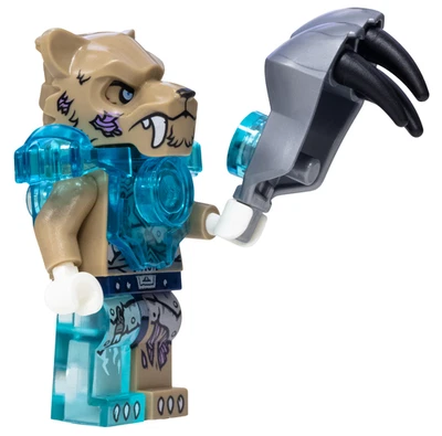 LEGO Chima Strainor Minifigure loc086 Saber Tooth Tribe 70146 Ice Claw Armor - Image 1 of 4