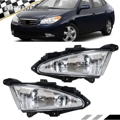 Pair of Driving Fog Lights Lamps For 2007-2010 Hyundai Elantra Replacement - Image 1 of 4