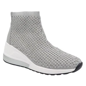 Aqua College Women Wedge Heel Sock Sneakers Kandice Size US 7M Grey Stones Knit - Picture 1 of 6