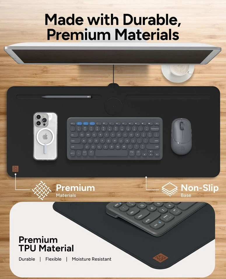 Alfombrilla de escritorio Charge Pro nueva en caja-ZAGG Foto 1 de 4