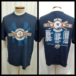 Vintage 1998 New York Yankees World Series Champions T Shirt XL Starter Roster