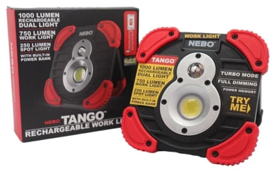 NEBO TANGO 750 Lumen Rechargeable Dual Work light power bank BNIB loft home new