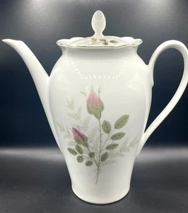 Kahla Tall 9.5" Pink Floral Gold Accent Lidded Coffee Tea Pot - Picture 1 of 11