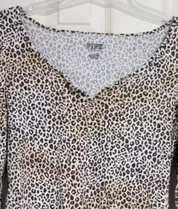 Victoria's Secret PINK Women Large Cheetah Print Long Sleeve Body Suit NWOT - Picture 1 of 7