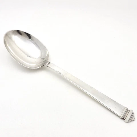 Tiffany Co Sterling Silver Hampton Vegetable Solid Serving Spoon Monogrammed Cover