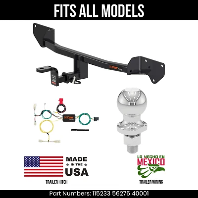 Enganche de remolque para Toyota Prius C 18-19 cable de 4 pines bola de 178" se adapta a todos los remolques Curt 2K Foto 1 de 4