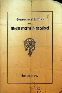 Mount Morris NY High School Beginn Übungen Programm 1917 - Bild 1 von 3