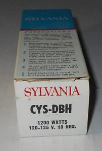CYS-DBH Projector Lamp Bulb 1200W 120-125V Sylvania - New Old Stock - Picture 1 of 2