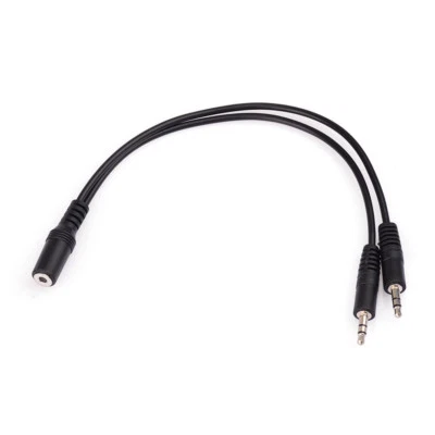 3.5mm 4 Pin to 2x3 Pin 3.5mm Headset Splitter Adapter Audio Cable - F/M - Image 1 of 3