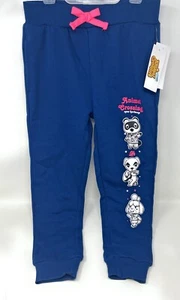 Animal Crossing Cotton/Poly Girls Blue Jogging Pants - Nintendo - Size 6/6x - Picture 1 of 5