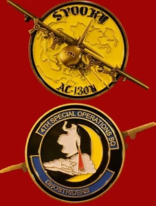 4ª MONEDA DESAFÍO CAÑONERO ESPELUZNANTE SQADRON C-130U OPERACIONES ESPECIALES. 2" 115 - Imagen 1 de 4