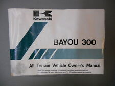 Kawasaki Owner's Manual 1996 Bayou 300