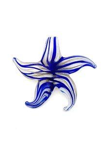 Colgante estrella de mar con incrustaciones de vidrio de arte de murano con lazo de fianza - Imagen 1 de 1