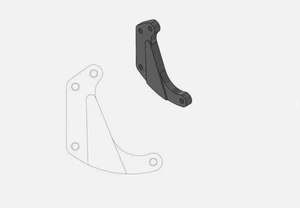 MOTO MASTER 211025 Adapter bracket SM Racing 320mm - Foto 1 di 1