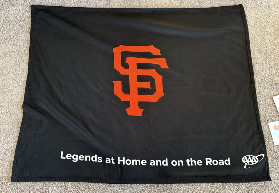 Manta negra SF San Francisco Giants 60" x 46" AAA Giveaway  Foto 1 de 1