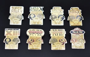 Vintage Super Bowl Pins (lot of 8) 1971, 1976, 1977(2), 1979, 1983, 1984 & 1985 - Picture 1 of 10