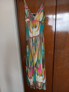 Mela Loves London Multicoloured Lined Summer Dress. Size L. - Picture 1 of 7