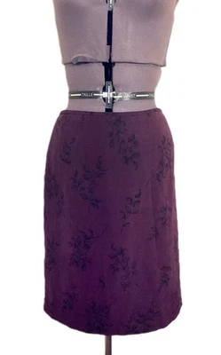 Vtg Y2K Whimsigoth Dark Floral Mini Skirt Size 16 Fairy Grunge Vampy Soft Goth - Image 1 of 4