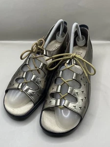 Hotter Comfort Concept Womens Tahiti Gold Metallic Leather Sandals Size UK 6.5 - Picture 1 of 20