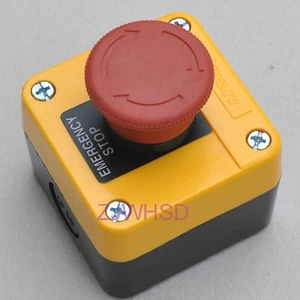 Waterproof Red Sign Emergency Stop Push Button Switch 660V 10A Normally Closed - Picture 1 of 5