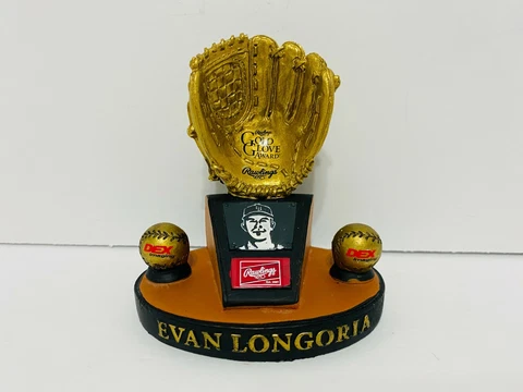 Evan Longoria Gold Glove Award Replica Official Tampa Bay Rays Baseball 4 Inch Cover
