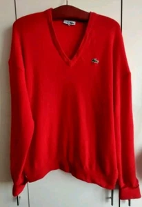Red vintage new wool pullover by Lacoste - Picture 1 of 17