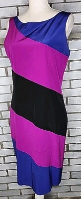 Платье-футляр женское Pat Argenti Collection без рукавов 100% шелк 10 разноцветное - Изображение 1 из 4