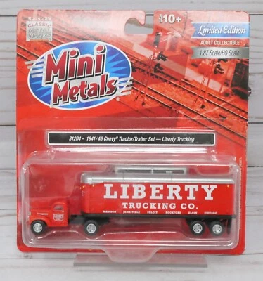 Mini-Metals 31204, '41/46 Chevy Tractor Trailer Set, Liberty Trucking, HO Scale - Image 1 of 3